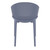 32" Dark Gray Solid Outdoor Dining Chair