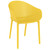 32" Yellow Solid Outdoor Dining Chair - Commercial Grade Resin, Weatherproof and Easy to Clean