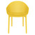 32" Yellow Solid Outdoor Dining Chair