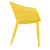 32" Yellow Solid Outdoor Dining Chair