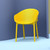 32" Yellow Solid Outdoor Dining Chair