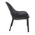 32.75" Black Solid Patio Lounge Chair