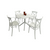 Modern 5-Piece White Outdoor XL Dining Set: Elegant and Durable