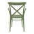 34.25" Olive Green Stackable Outdoor Patio XL Arm Chair