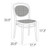 33.5" Gray Stackable Outdoor Patio Armless Chair