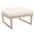 Contemporary Taupe Brown Ottoman: Sunbrella Natural Cushion, Weatherproof & CATAS Certified