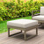 25.5" Taupe Brown Square Ottoman with Sunbrella Natural Cushion