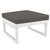 Stylish Outdoor Seating: 25.5" White Ottoman with Sunbrella Cushion