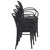 33.5" Black Stackable Outdoor Patio XL Arm Chair