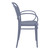 33.5" Gray Stackable Outdoor Patio XL Arm Chair