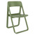 3 Piece Olive Green and White Outdoor Patio Folding Bistro Set 32.25"