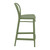 37.75" Olive Green Solid Outdoor Patio Counter Stool