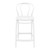 37.75" White Solid Outdoor Patio Counter Stool