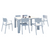 Ultimate Outdoor Elegance: 7-Piece White Patio Set with Extension Table