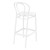 41.75" White Solid Outdoor Patio Bar Stool