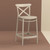 37.75" Taupe Brown Solid X Accented Outdoor Patio Counter Stool