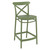 37.75" Durable and Stylish Olive Green Outdoor Patio Counter Stool for Relaxing with Friends and Family