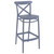 41.75" Gray Solid X Accented Outdoor Patio Bar Stool - Classic Design, UV Resistant, Suitable for Heavy Use
