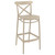 41.75" Taupe Brown Solid X Accented Outdoor Patio Bar Stool - Classic Design, UV Resistant, Easy to Clean