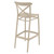 41.75" Taupe Brown Solid X Accented Outdoor Patio Bar Stool