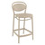 Durable and Stylish 37.75" Taupe Brown Outdoor Patio Counter Stool - Perfect for Restaurants, Cafes, and Hotels
