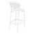 41.75" White Outdoor Patio Bar Stool