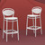 41.75" White Outdoor Patio Bar Stool