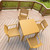 5-Piece Teak Brown Stackable Square Outdoor Patio Dining Set with Arm Chairs 33"