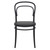 33.5" Black Patio Armless Stackable Dining Chair