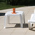 Set of 2 White Stackable Square Patio Side Tables 16"