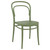 33.5" Olive Green Patio Armless Stackable Dining Chair - Stylish and Durable Outdoor Furniture