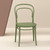 33.5" Olive Green Patio Armless Stackable Dining Chair