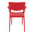 33" Red Solid Stackable Patio Dining Arm Chair