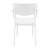 33" White Solid Stackable Patio Dining Arm Chair
