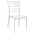 36" Elegant White Stackable Outdoor Patio Armless Dining Chair - Perfect for Weddings and Events