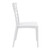 36" White Stackable Outdoor Patio Armless Dining Chair