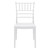 36" White Stackable Outdoor Patio Armless Dining Chair