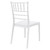 36" White Stackable Outdoor Patio Armless Dining Chair