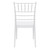 36" White Stackable Outdoor Patio Armless Dining Chair