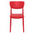 33" Red Solid Stackable Patio Dining Chair