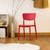 33" Red Solid Stackable Patio Dining Chair