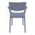 33" Gray Stackable Patio Dining Arm Chair