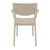 33" Taupe Brown Stackable Patio Dining Arm Chair