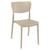 33" Taupe Brown Stackable Patio Dining Chair - Commercial Strength with Transitional Design