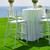 44.5" White Glossy Outdoor Patio Bar Stool