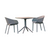 Sleek & Sturdy - 3-Piece Dark Gray Patio Bistro Set for Indoor and Outdoor Comfort!
