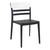 33" Black and Clear Transparent Outdoor Patio Dining Chair - Commercial-Grade Resin, Stackable, Easy to Clean