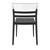 33" Black and Clear Transparent Outdoor Patio Dining Chair