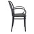 33.5" Black Stackable Patio XL Dining Armchair