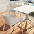 3-Piece White Patio Bistro Set with Square Table 32"